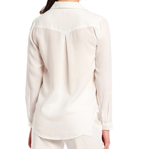 Cloth & Stone Long Sleeve Button Front Collared Coordinating Lyocell Shirt - Picture 2 of 6